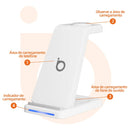 Carregador Por Indução 3 em 1 Basike Ba WXC 012 15W Rápido