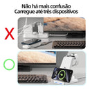 Carregador Por Indução 3 em 1 Basike Ba WXC 012 15W Rápido