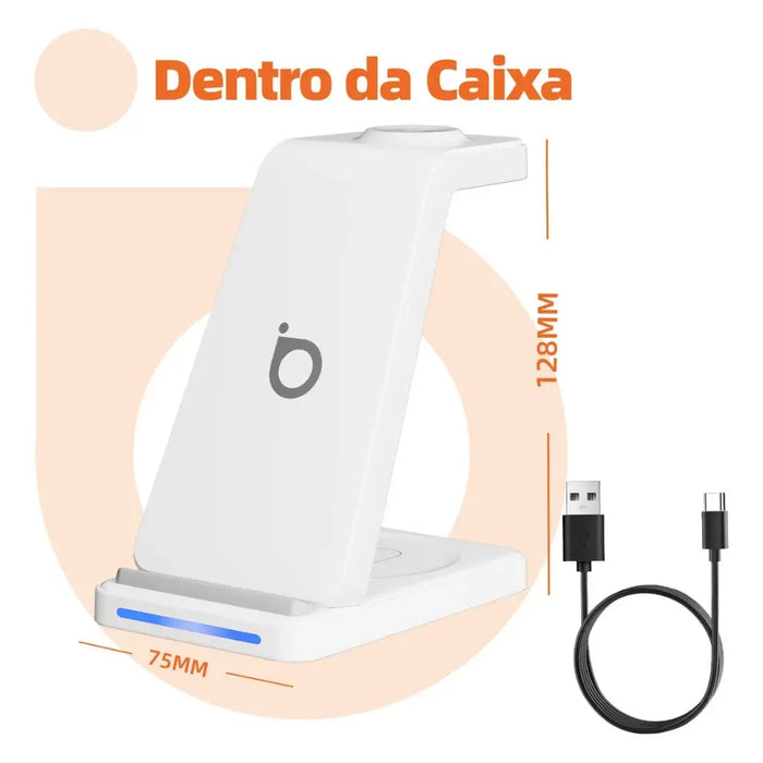 Carregador Por Indução 3 em 1 Basike Ba WXC 012 15W Rápido - Basike Brasil Oficial
