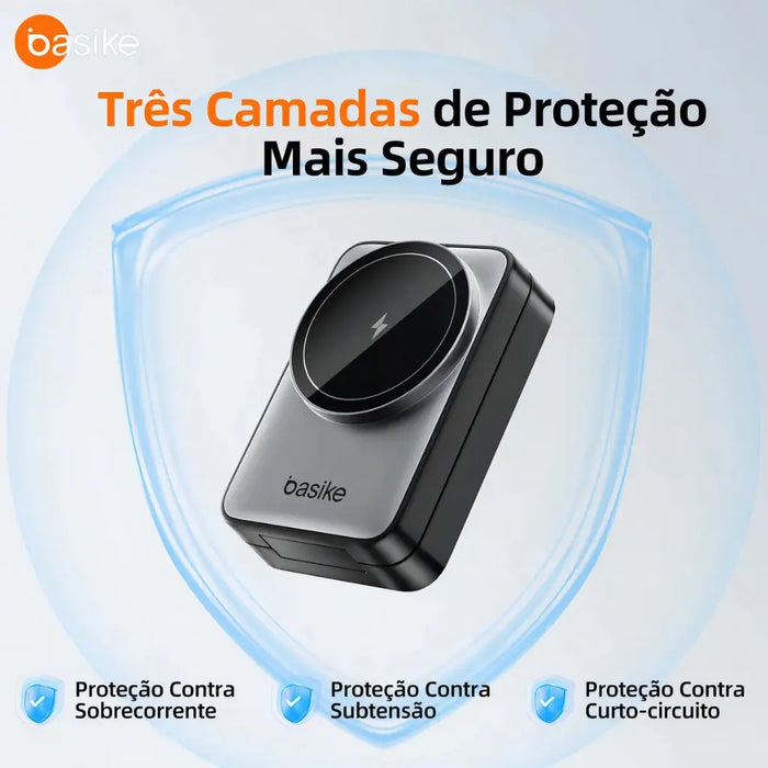 Carregador Por Indução 3 em 1 Basike Ba WXC 148 15W Compativel com Magsafe Dobrável - Basike Brasil Oficial