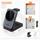 Carregador Por Indução 3 em 1 Basike Ba WXC 148 15W Compativel com Magsafe Dobrável