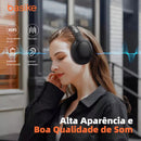 Fone De Ouvido Basike Ba FON 20420 HeadSet Bluetooth Com Redução de Ruído ANC HIFI Com Microfone