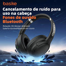 Fone De Ouvido Basike Ba FON 20420 HeadSet Bluetooth Com Redução de Ruído ANC HIFI Com Microfone
