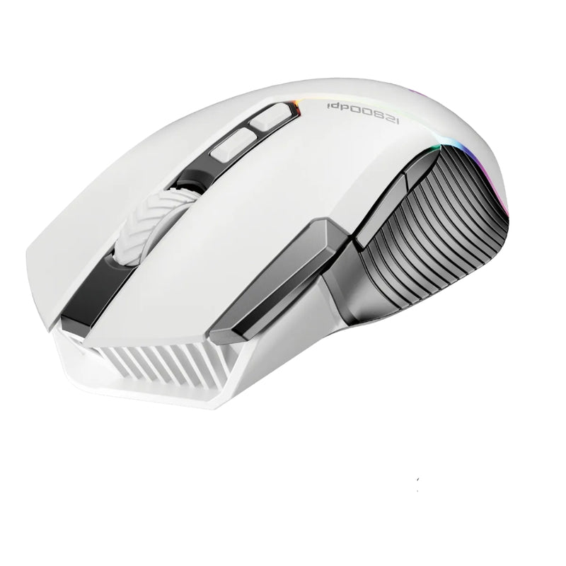 Mouse Gamer Basike Ba MOU 339 Sem fio Bluetooth Wirelles ou Cabo C Recarregável Com RGB 12.800DPI
