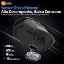 Mouse Gamer Basike Ba MOU 339 Sem fio Bluetooth Wirelles ou Cabo C Recarregável Com RGB 12.800DPI