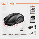 Mouse Basike Ba MOU 339 Sem Fio Recarregável Tri-Modes Bt 5.1 12.800 DPI 2.5g Sensor 30G 96 gramas 260 horas.