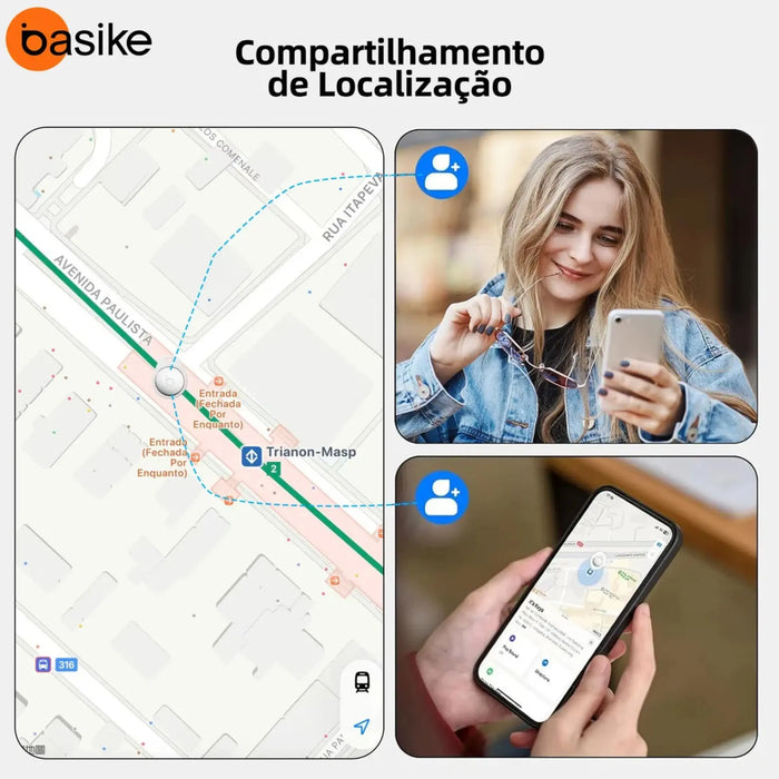 Tag de Localização Basike DW346 Rastreador para Objetos Pessoais Criança Pet Smart GPS - Basike Brasil Oficial