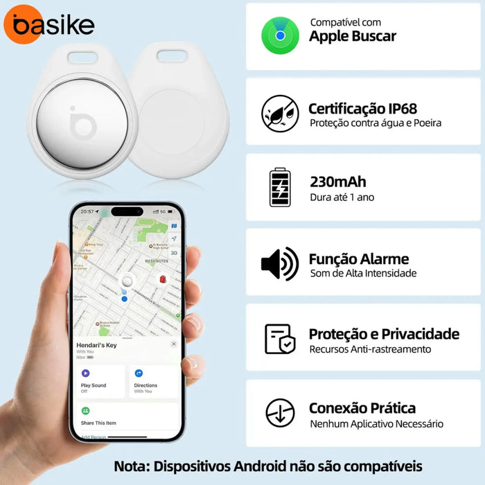 Tag de Localização Basike DW346 Rastreador para Objetos Pessoais Criança Pet Smart GPS - Basike Brasil Oficial