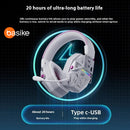 Headset Gamer Basike Ba FON 317 Boreas V2 Conexão Tripla Sem Fio Surround RGB Bateria 20 H