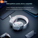 Headset Gamer Basike Ba FON 317 Boreas V2 Conexão Tripla Sem Fio Surround RGB Bateria 20 H