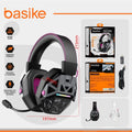 Headset Gamer Basike Ba FON 317 Boreas V2 Conexão Tripla Sem Fio Surround RGB Bateria 20 H