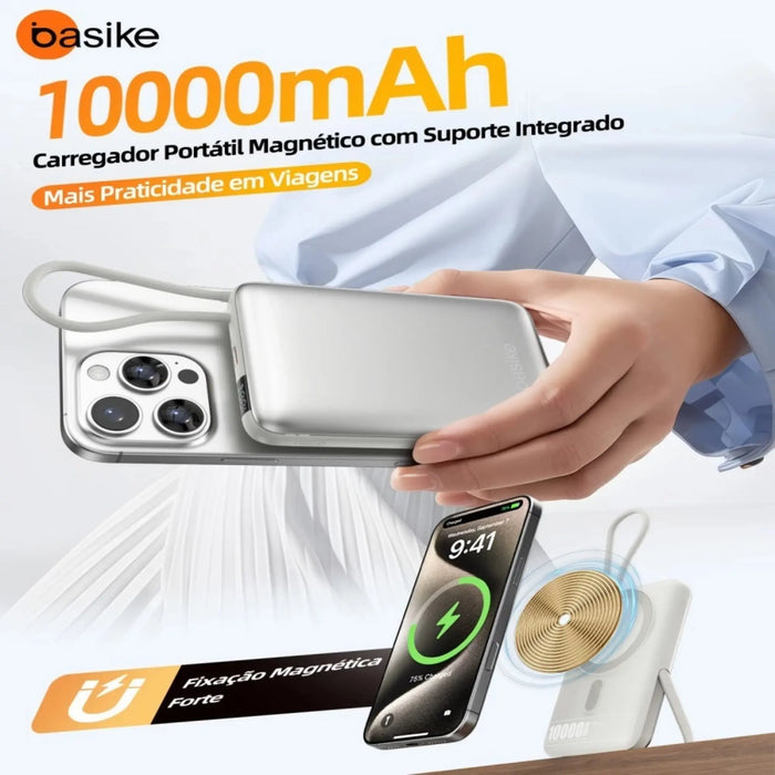 Powe Bank Basike B 205 10.000mAh Carregador Portátil Indução 22.5W - Basike Brasil Oficial