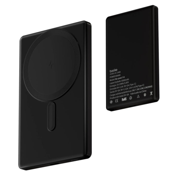 Carregador Power Bank Basike Ba POW 114 5.000mAh Bateria Li-ion 15W - Basike Brasil Oficial
