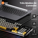 Teclado Basike Ba KEY 309 Mecânico Gamer RGB Gasket Mount Triplo Modo Layout Qwerty