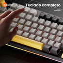Teclado Basike Ba KEY 309 Mecânico Gamer RGB Gasket Mount Triplo Modo Layout Qwerty