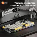 Teclado Basike Ba KEY 309 Mecânico Gamer RGB Gasket Mount Triplo Modo Layout Qwerty