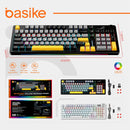 Teclado Basike Ba KEY 309 Mecânico Gamer RGB Gasket Mount Triplo Modo Layout Qwerty