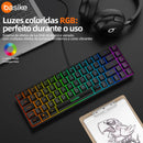 Teclado de Computador Basike Ba Key 307 USB Rainbow Rgb Backlinght Ergonômico