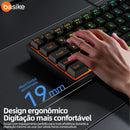 Teclado de Computador Basike Ba Key 307 USB Rainbow Rgb Backlinght Ergonômico