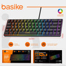Teclado de Computador Basike Ba Key 307 USB Rainbow Rgb Backlinght Ergonômico