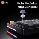 Teclado de Computador Basike Ba KEY 308 Mecânico Gamer USB e Bluetooth Rgb Hot Swappable