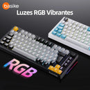Teclado de Computador Basike Ba KEY 308 Mecânico Gamer USB e Bluetooth Rgb Hot Swappable