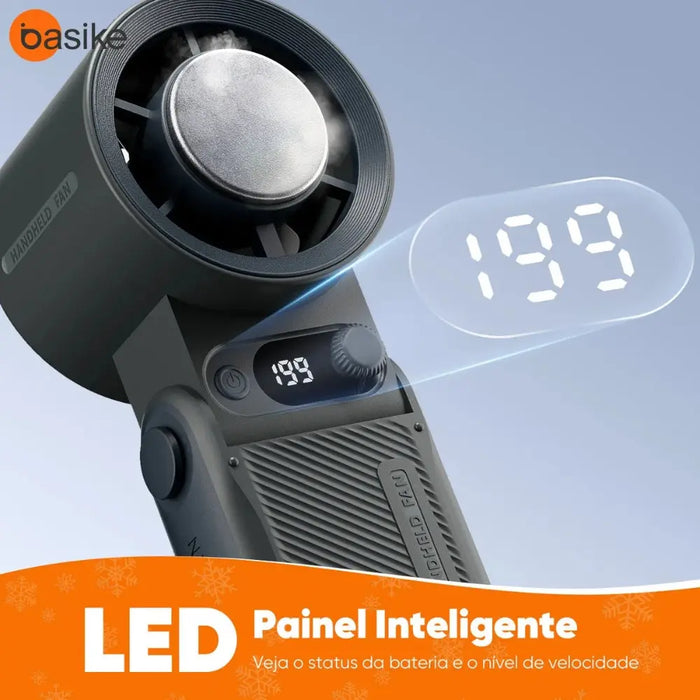 Ventilador De Mão Portatil Basike Ba FAN 330 Recarregavel Display Led 20000 RPM - Basike Brasil Oficial