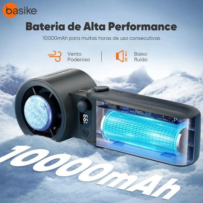 Ventilador De Mão Portatil Basike Ba FAN 330 Recarregavel Display Led 20000 RPM - Basike Brasil Oficial