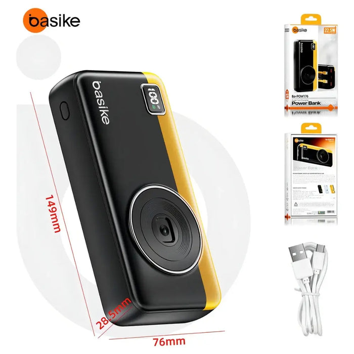 Power Bank Basike Ba POW 176 10.000mAh Carregador Super Rápido Portátil Universal - Basike Brasil Oficial