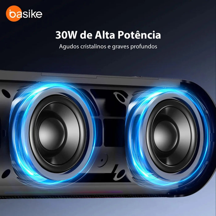 Caixa de Som Basike Ba RAD 281 Sem fio Portátil Bluetooth 30 W 4000mah Wireless Com FM - Basike Brasil Oficial