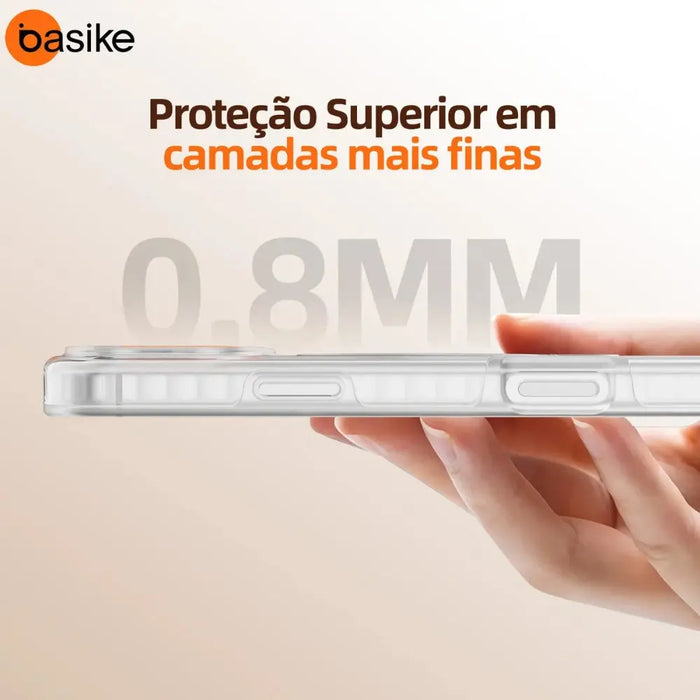 Capa Capinha para Celular Basike BSJ - 385 para Iphone Com Suporte Magsafe 360 Pro Max - Basike Brasil Oficial