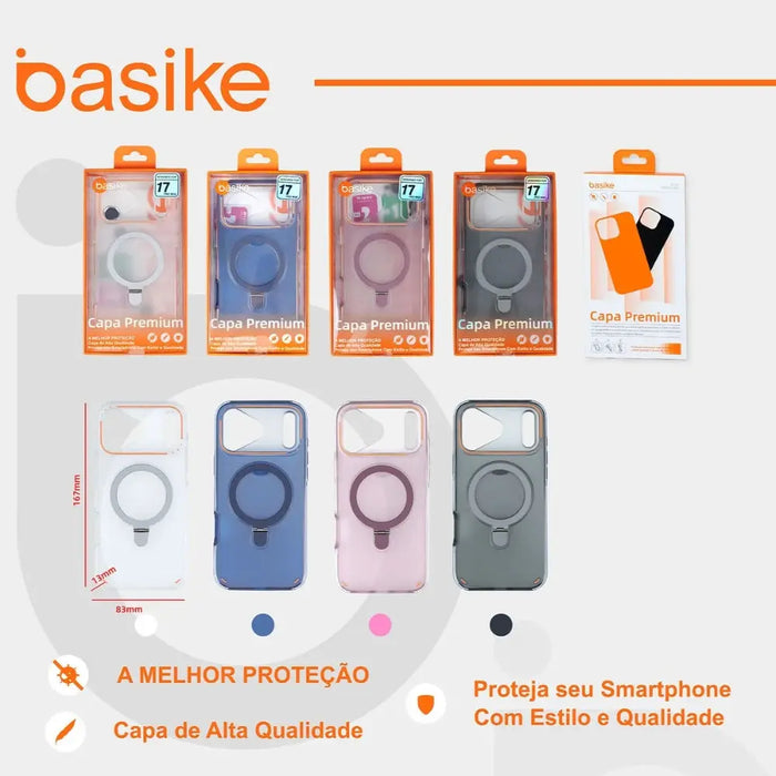 Capa Capinha para Celular Basike BSJ - 385 para Iphone Com Suporte Magsafe 360 Pro Max - Basike Brasil Oficial