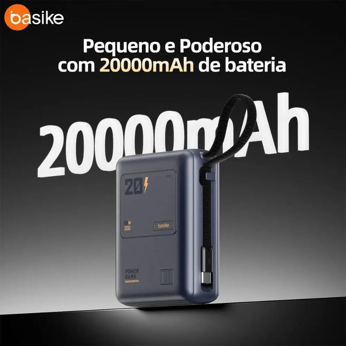 Power Bank Basike B203A 20.000mAh 65W Turbo com Display - Basike Brasil Oficial