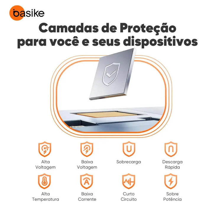 Power Bank Basike B203A 20.000mAh 65W Turbo com Display - Basike Brasil Oficial