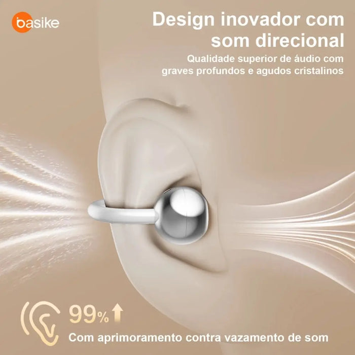 Fone de Ouvido Basike Ba FON 261 Bluetooth Sem Fio Tws Tipo Clipe Som Estereo - Basike Brasil Oficial