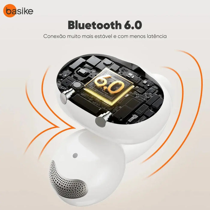 Fone de Ouvido Basike Ba FON 349 Sem Fio Com Cancelamento de Ruido ENC 30 horas Tipo Clips - Basike Brasil Oficial