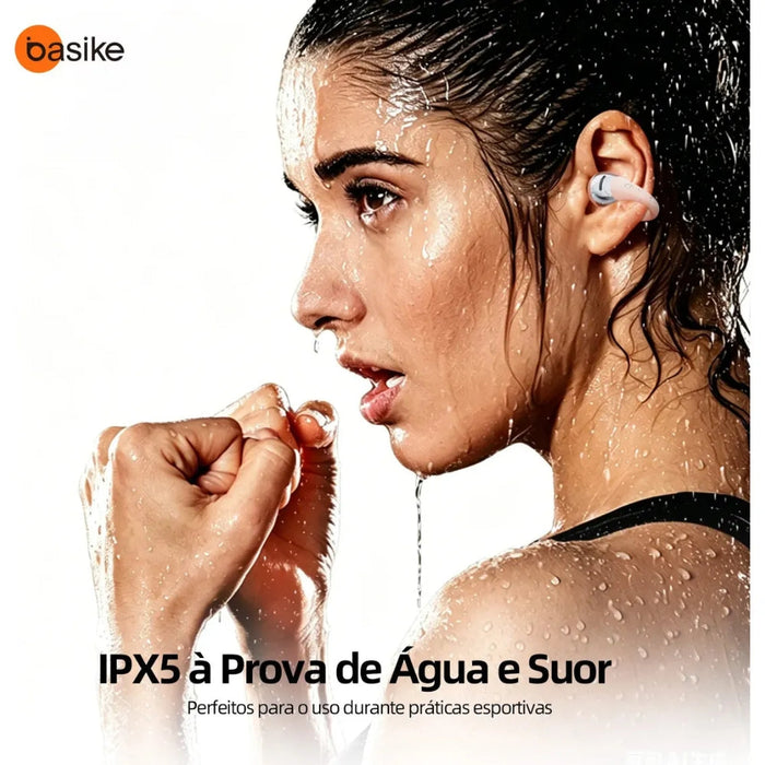 Fone de Ouvido Basike Ba FON 261A Open-Ear Sem Fio TWS Tipo Clipe Basike