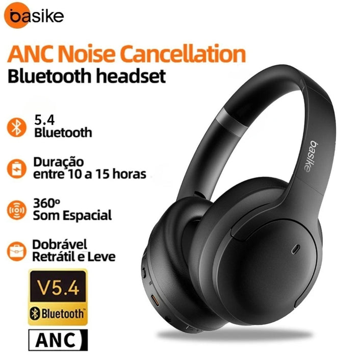 Fone de Ouvido Basike Ba FON 193 Bluetooth Duração de 40 horas Com Cancelamento de Ruido Basike