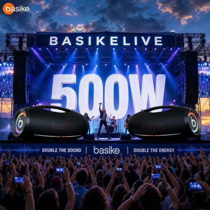 Caixa de Som Basike Ba RAD 441 500W Portátil À Prova d`água 60000mAh Basike