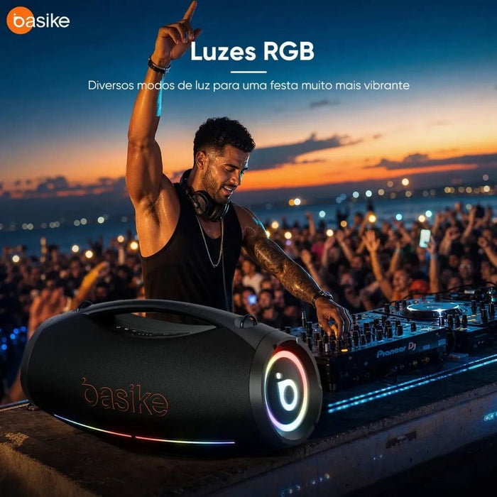 Caixa de Som Basike Ba RAD 441 500W Portátil À Prova d`água 60000mAh Basike