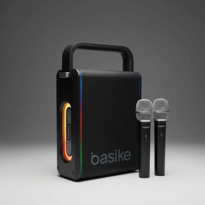 Caixa de Som Basike Ba RAD 237 80W Bluetooth com 2 Microfones Karaokê Potente - Basike Brasil Oficial