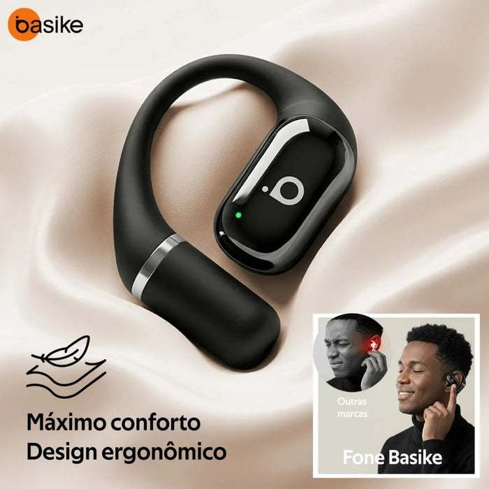Fone de Ouvido Basike Ba FON 239A Bluetooth Tipo Gancho com Display Anti Ruido Basike