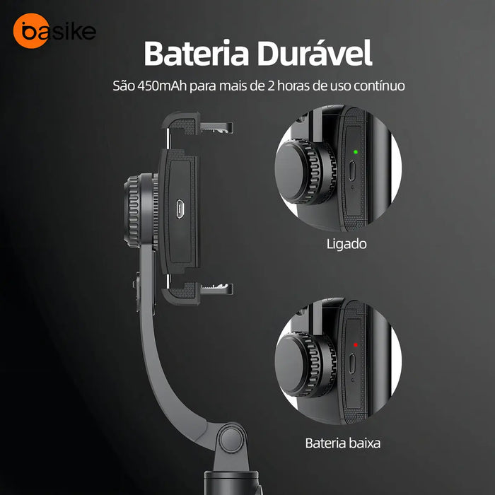 Tripé Estabilizadores Basike Ba-SPO257 Gimbal para Celular Selfie Extensível Automatico - Basike Brasil Oficial