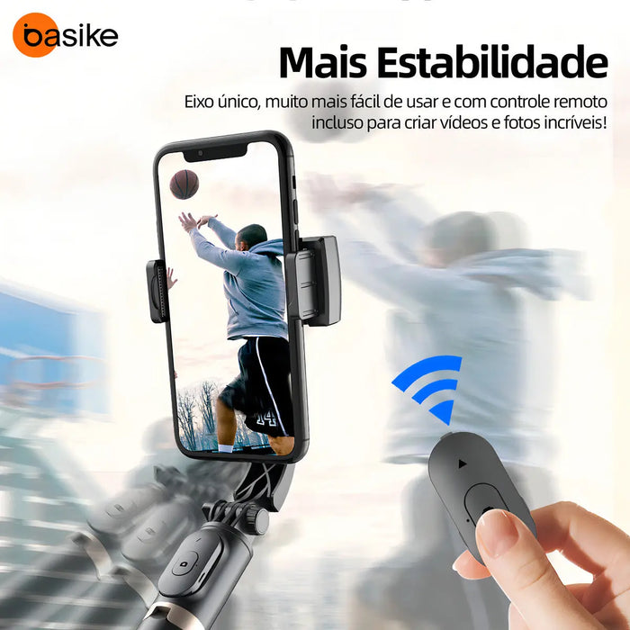 Tripé Estabilizadores Basike Ba-SPO257 Gimbal para Celular Selfie Extensível Automatico - Basike Brasil Oficial