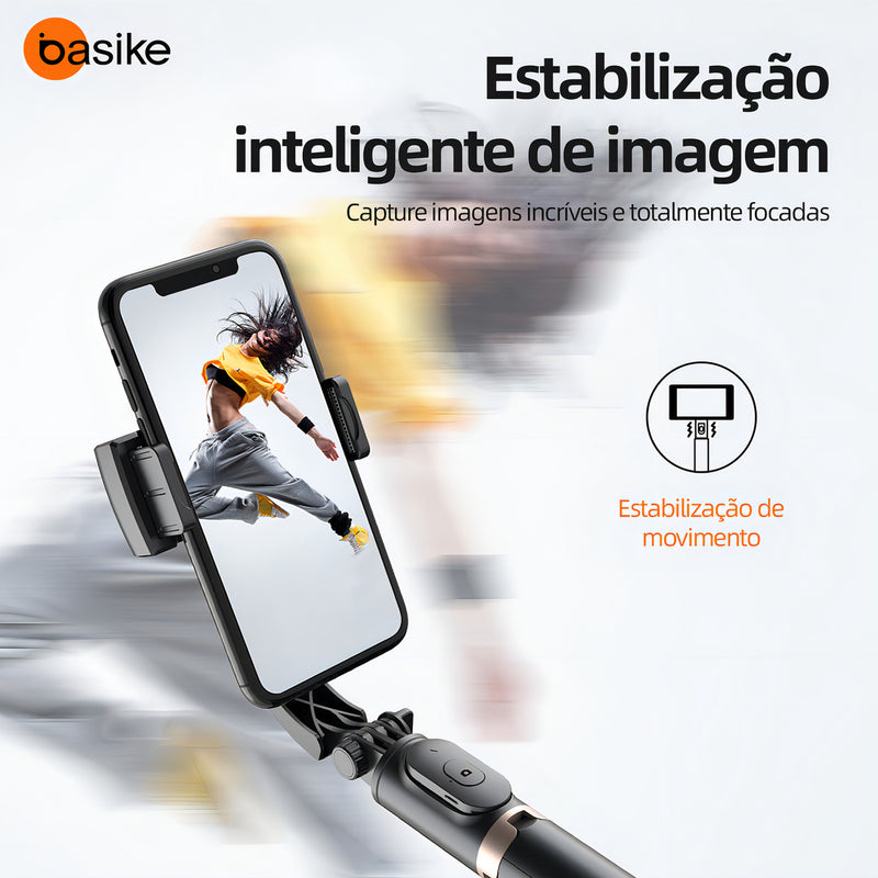 Tripé Estabilizadores Basike Ba-SPO257 Gimbal para Celular Selfie Extensível Automatico