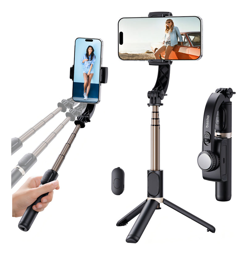 Tripé Estabilizadores Basike Ba-SPO257 Gimbal para Celular Selfie Extensível Automatico