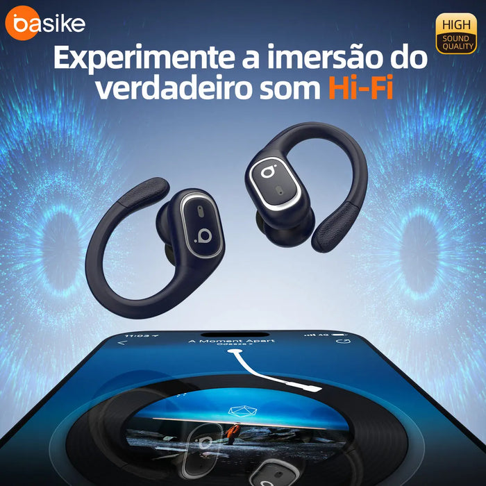 Fone de Ouvido Basike Ba FON 240 Bluetooth Esportivo Sem Fio Tipo Gancho Para Corridas - Basike Brasil Oficial