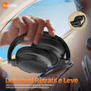 Fone de Ouvido Basike Ba FON 168 Bluetooth Bateria de 80 horas Com ANC Áudio HiFi