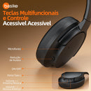 Fone de Ouvido Basike Ba FON 168 Bluetooth Bateria de 80 horas Com ANC Áudio HiFi