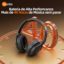 Fone de Ouvido Basike Ba FON 168 Bluetooth Bateria de 80 horas Com ANC Áudio HiFi